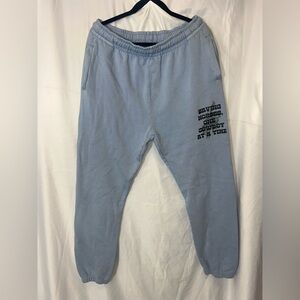 Boys Lie Sky Blue Joggers with Graphic Print waist 36 men's